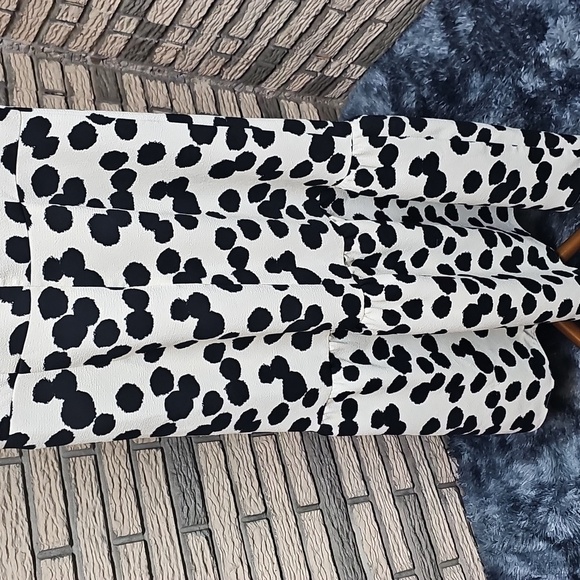 Who What Wear Dress Sz Med Adorable Long Dress Cream And Black New Condition - Picture 8 of 14